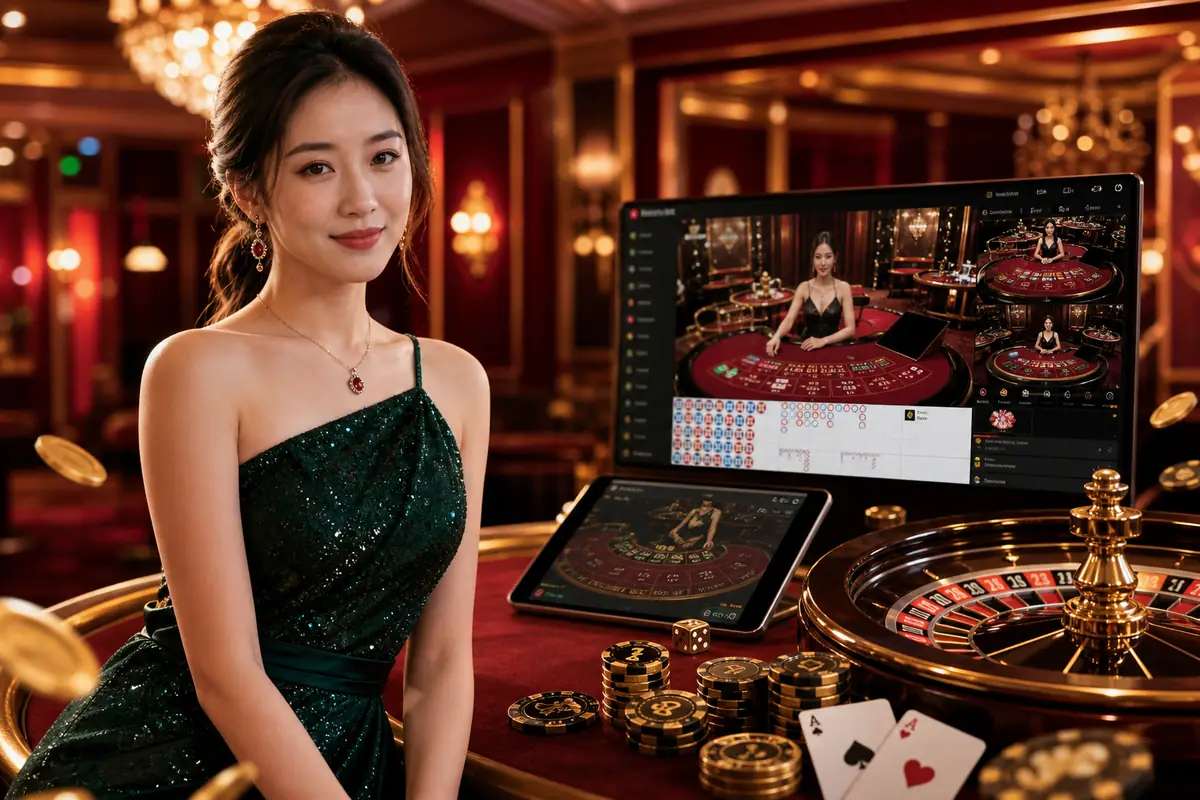mjudi Casino meja baccarat live dealer